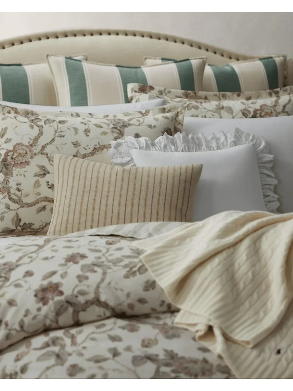 NWT Ralph Lauren Elsie Duvet Cover True Cream Size King